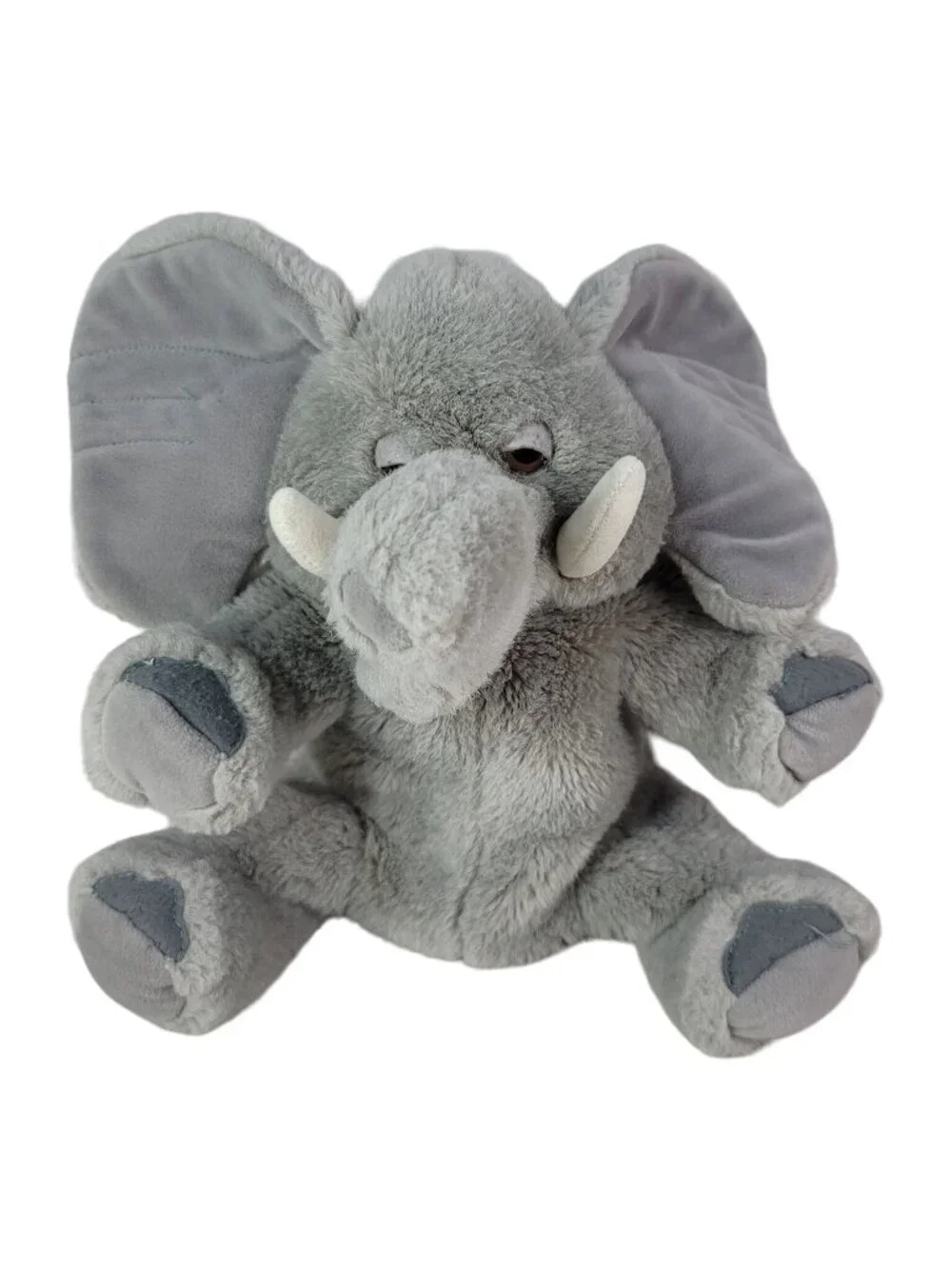 Aurora A&A Elephant Hand Puppet Plush Gray Floppy Ears Safari Full Body Vintage